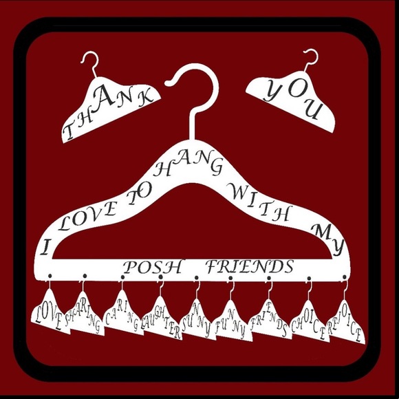 100 (2x2 Inch) Square Stickers, Posh Hanger High Gloss, Thank You - Picture 2 of 2